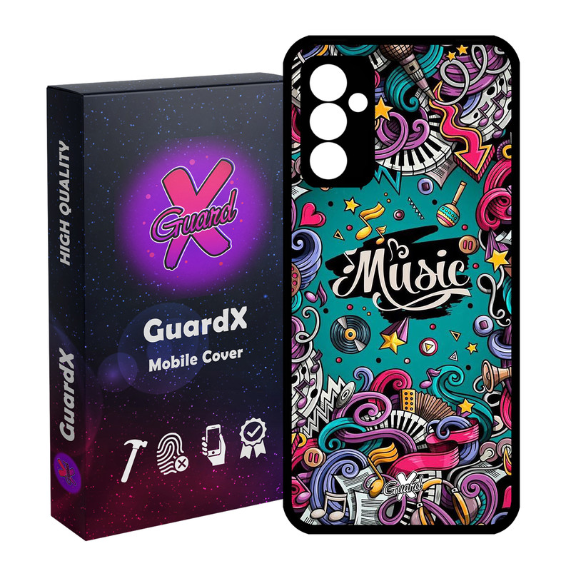 کاور گارد ایکس طرح Music مدل Glass10025 مناسب برای گوشی موبایل سامسونگ Galaxy A54 / A54 5G