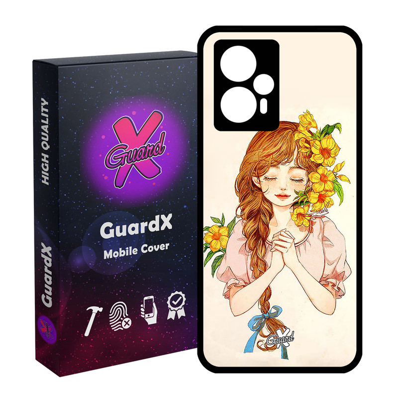 کاور گارد ایکس طرح دختر مدل Glass10317 مناسب برای گوشی موبایل شیائومی Poco F5/Redmi Note 12 Turbo