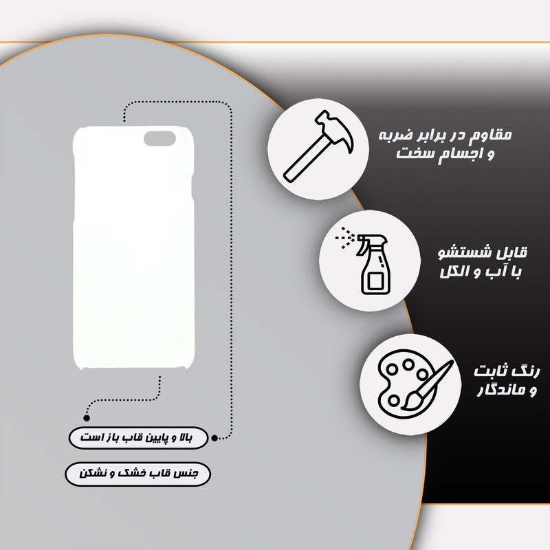 کاور قاب گارد مدل ساده مناسب برای گوشی موبایل اپل iphone 6