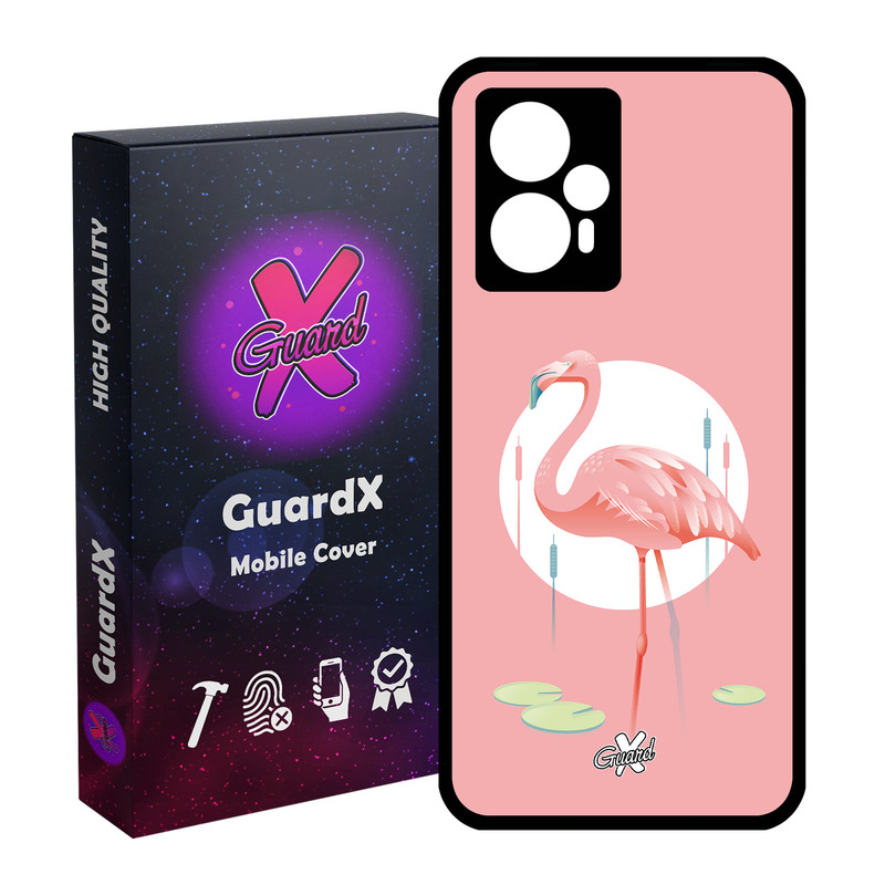 کاور گارد ایکس طرح Flamingo مدل Glass10084 مناسب برای گوشی موبایل شیائومی Poco F5/Redmi Note 12 Turbo