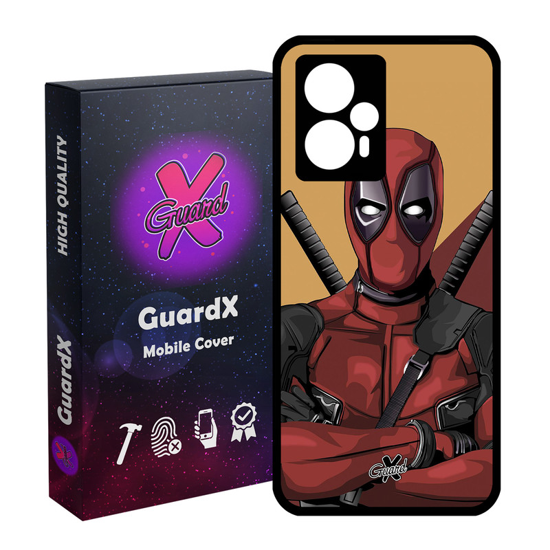کاور گارد ایکس طرح Dead Pool مدل Glass10091 مناسب برای گوشی موبایل شیائومی Poco F5/Redmi Note 12 Turbo