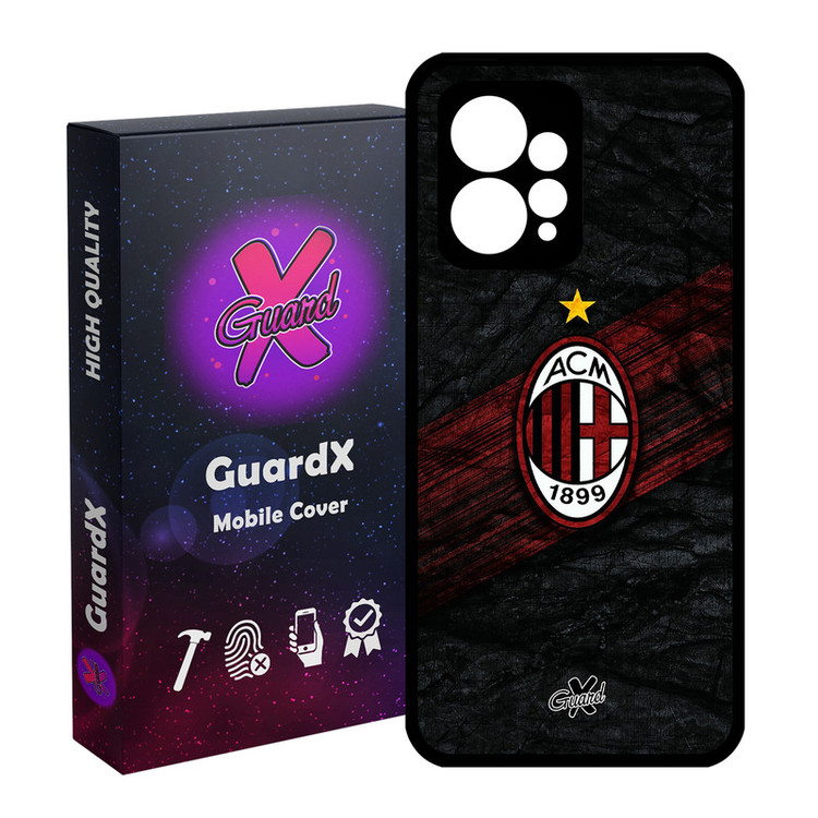 کاور گارد ایکس طرح AC Milan مدل Glass10057 مناسب برای گوشی موبایل شیائومی Redmi Note 12 4G