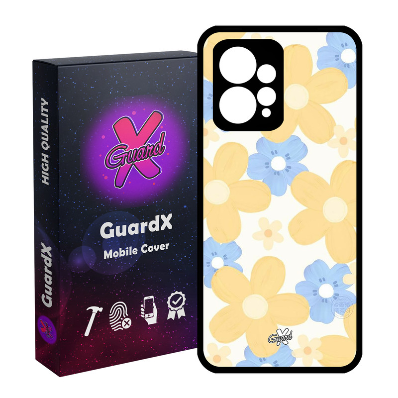 کاور گارد ایکس طرح Flower مدل Glass10539 مناسب برای گوشی موبایل شیائومی Redmi Note 12 4G