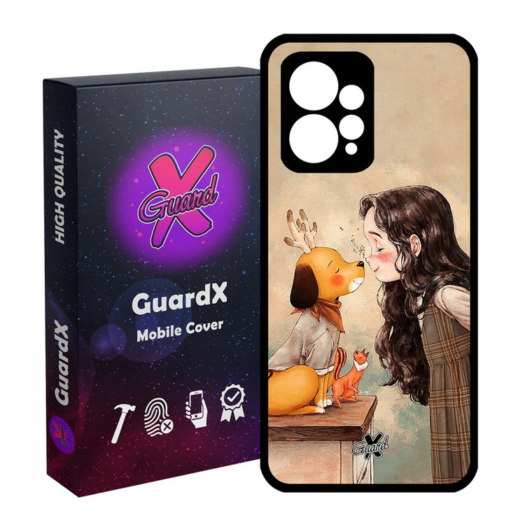 کاور گارد ایکس طرح Girl مدل Glass10323 مناسب برای گوشی موبایل شیائومی Redmi Note 12 4G