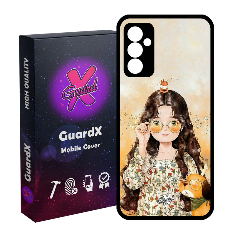 کاور گارد ایکس طرح Girl مدل Glass10253 مناسب برای گوشی موبایل سامسونگ Galaxy S23 FE