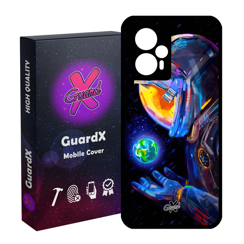 کاور گارد ایکس طرح فضانورد مدل Glass10496 مناسب برای گوشی موبایل شیائومی Poco F5/Redmi Note 12 Turbo