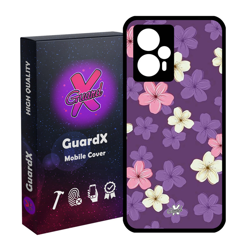 کاور گارد ایکس طرح گل مدل Glass10536 مناسب برای گوشی موبایل شیائومی Poco F5/Redmi Note 12 Turbo