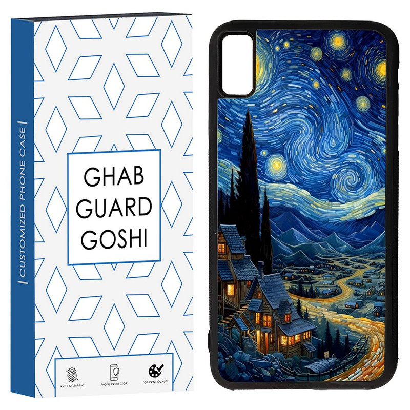 کاور قاب گارد گوشی طرح ونگوگ کد TPU-069 مناسب برای گوشی موبایل اپل Iphone XS MAX/ X MAX
