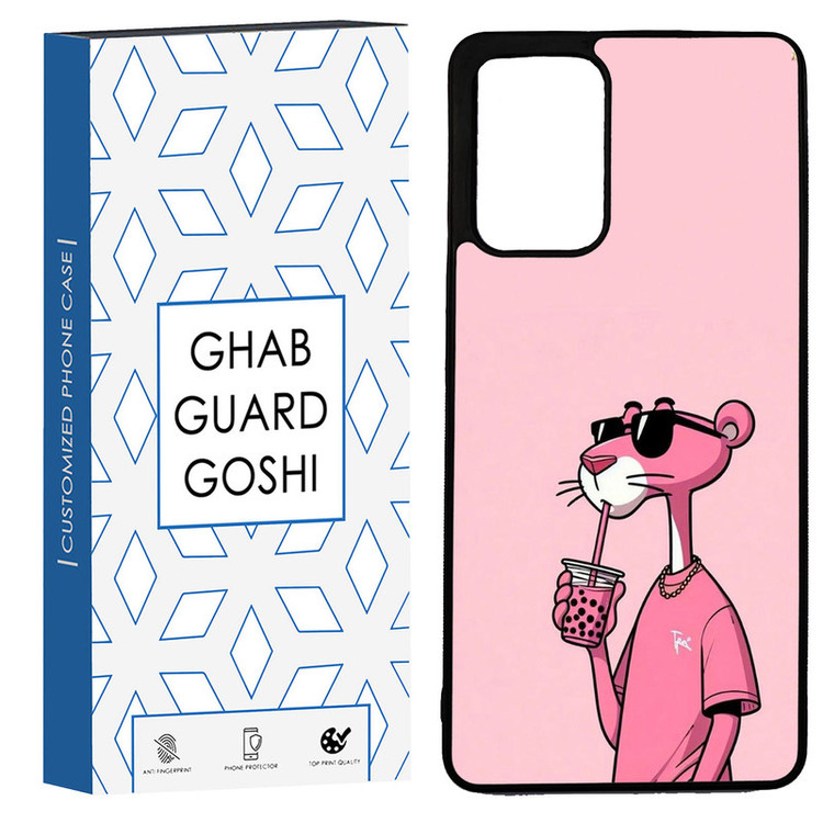 کاور قاب گارد گوشی طرح پلنگ صورتی کد TPU-213 مناسب برای گوشی موبایل سامسونگ Galaxy A72