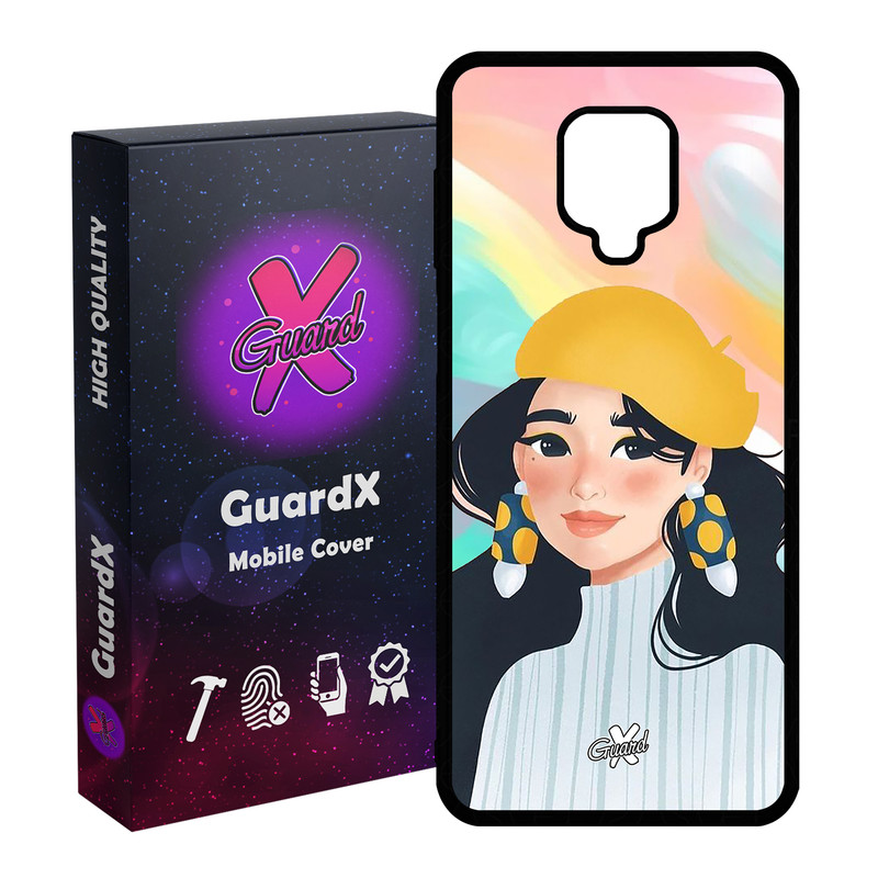 کاور گارد ایکس طرح دختر مدل Glass10261 مناسب برای گوشی موبایل سامسونگ Redmi Note 9S / Note 9 Pro / Note 9 Pro Max