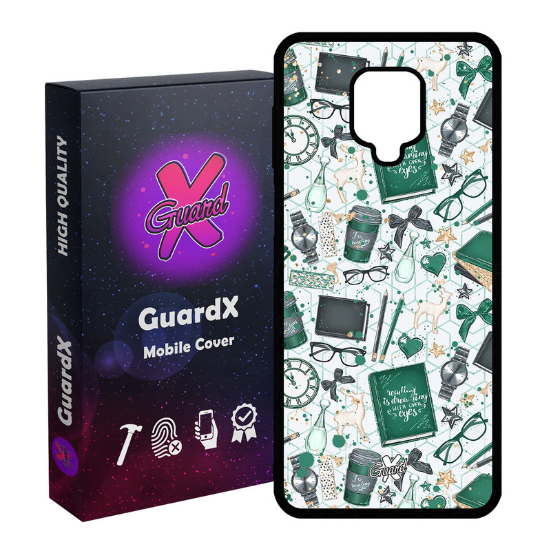 کاور گارد ایکس طرح کتاب مدل Glass10289 مناسب برای گوشی موبایل شیائومی Redmi Note 9S / Note 9 Pro / Note 9 Pro Max