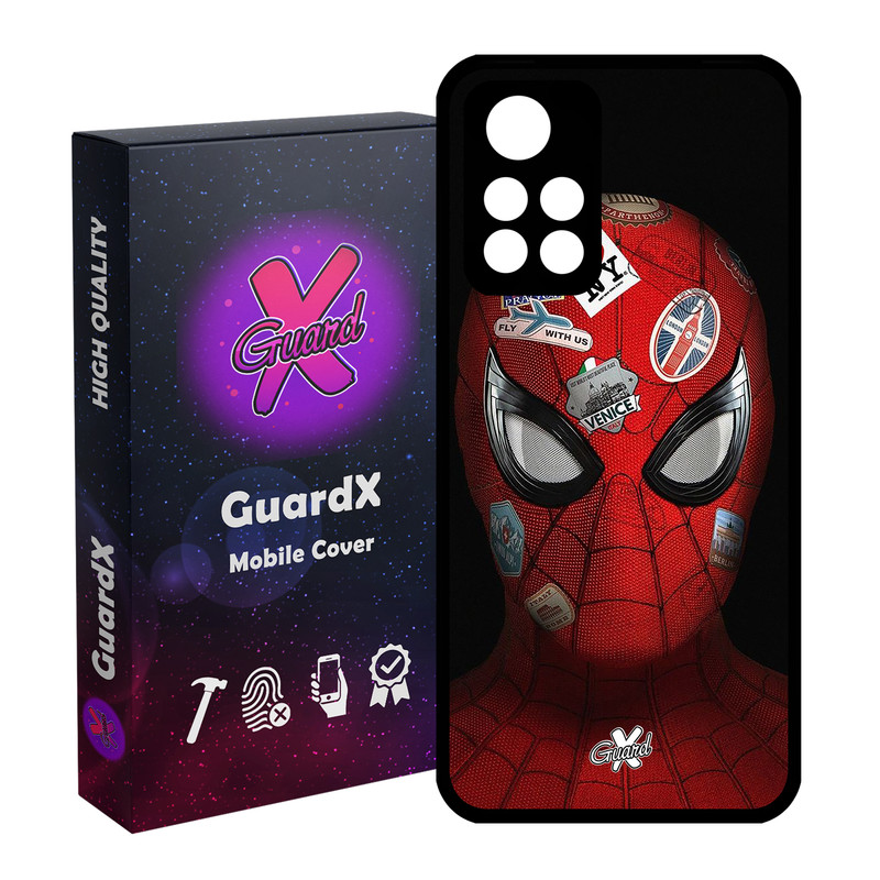 کاور گارد ایکس طرح Spider Man مدل Glass10033 مناسب برای گوشی موبایل شیائومی Poco M4 Pro 5G/Redmi Note 11T 5G/Redmi Note 11S 5G