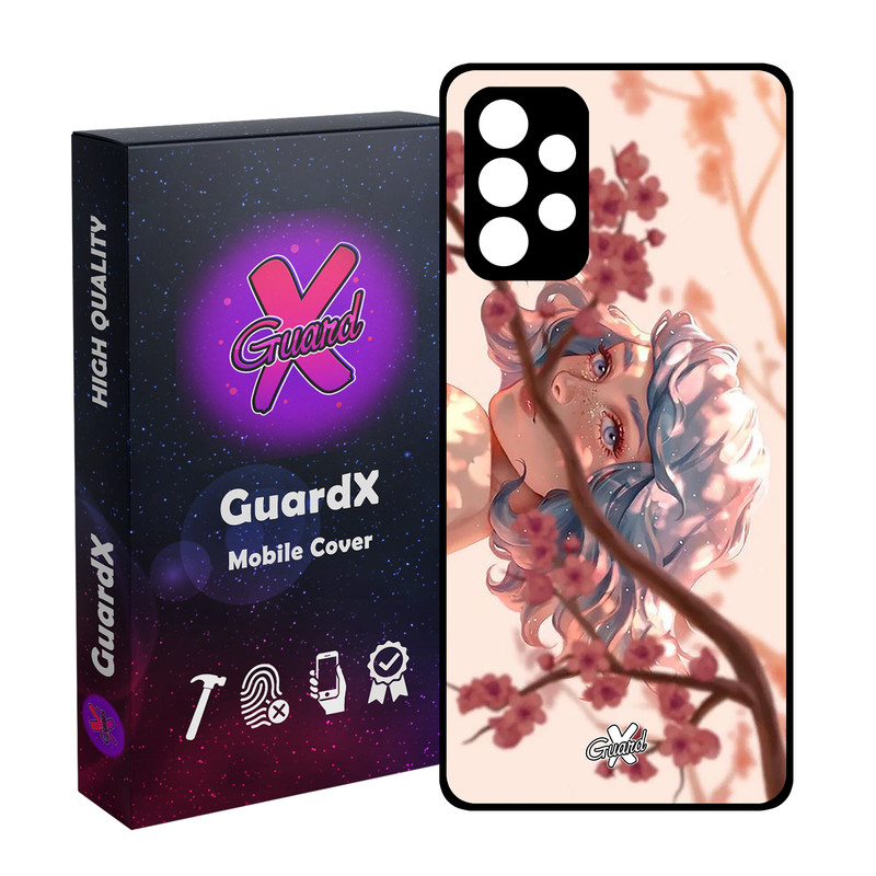 کاور گارد ایکس طرح Girl مدل Glass10007 مناسب برای گوشی موبایل سامسونگ Galaxy A73