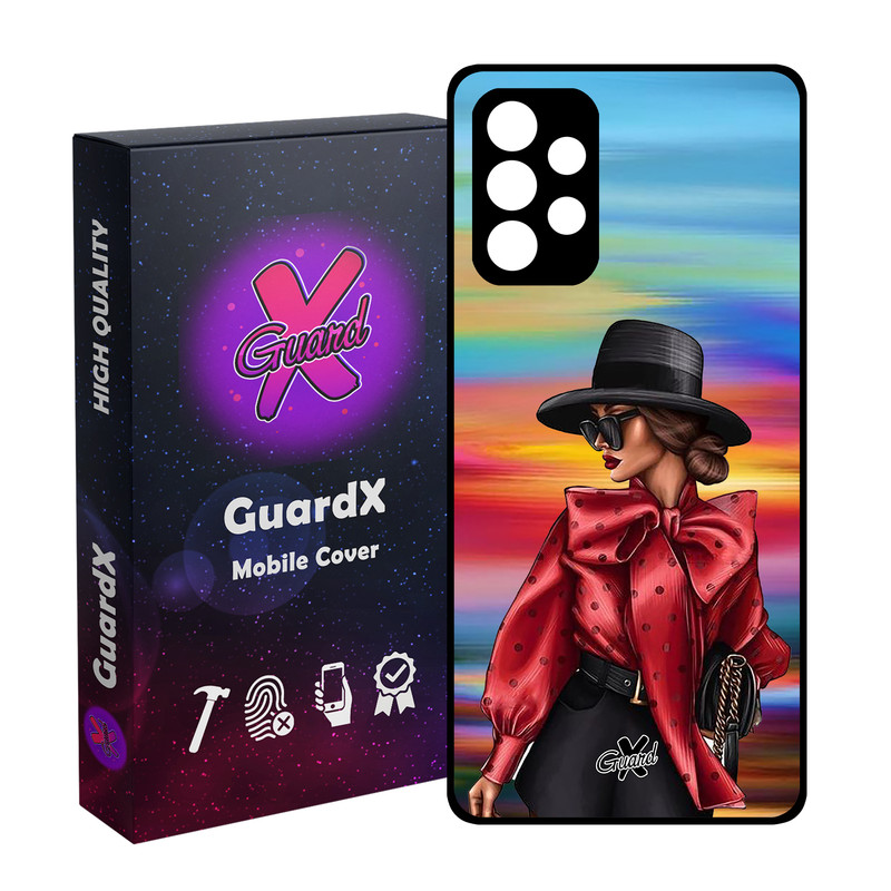 کاور گارد ایکس طرح Girl مدل Glass10086 مناسب برای گوشی موبایل سامسونگ Galaxy A73