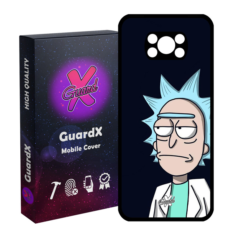 کاور گارد ایکس طرح Rick and Morty مدل Glass10030 مناسب برای گوشی موبایل شیائومی Poco X3 Pro