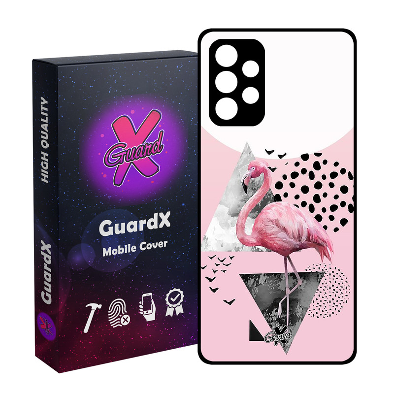 کاور گارد ایکس طرح Flamingo مدل Glass10066 مناسب برای گوشی موبایل سامسونگ Galaxy A32 4G