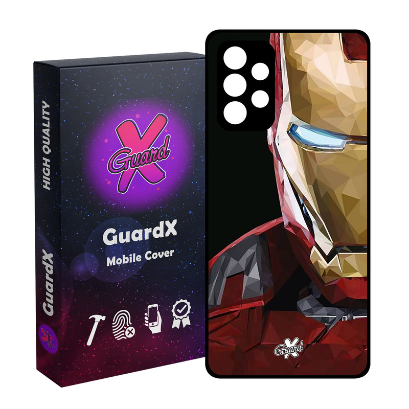 کاور گارد ایکس طرح Iron Man مدل Glass10048 مناسب برای گوشی موبایل سامسونگ Galaxy A52