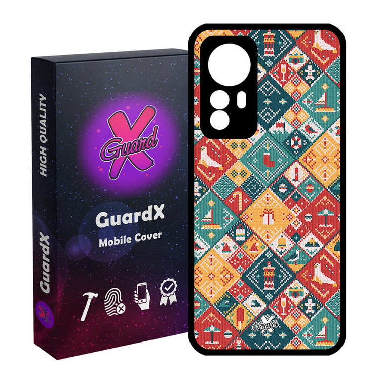 کاور گارد ایکس طرح Pattern مدل Glass10168 مناسب برای گوشی موبایل شیائومی Redmi Note 12S