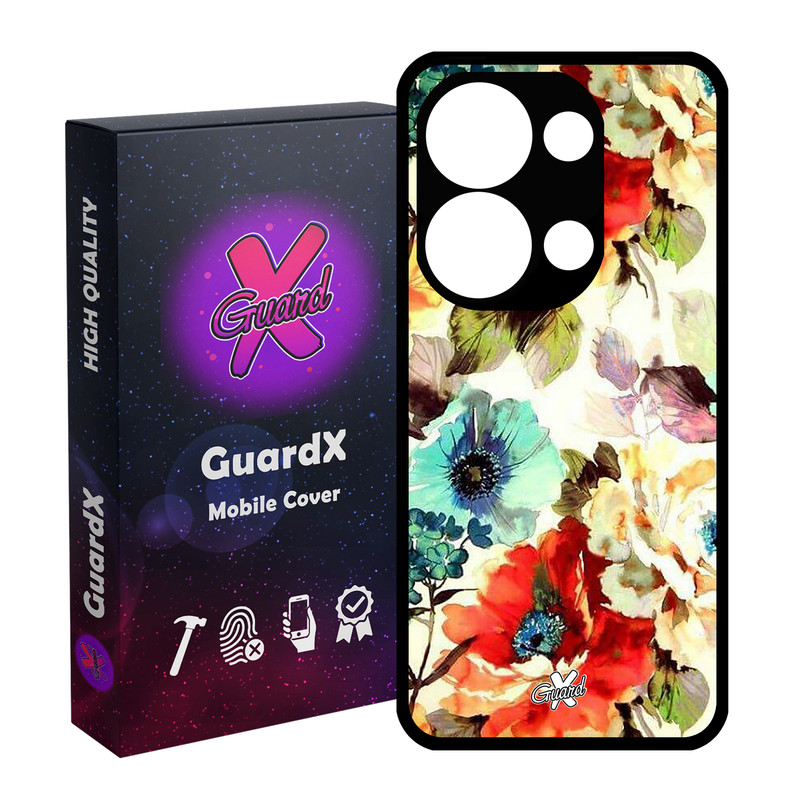 کاور گارد ایکس طرح گل مدل Glass10405 مناسب برای گوشی موبایل شیائومی Poco X6 5G / Note 13 Pro 5G