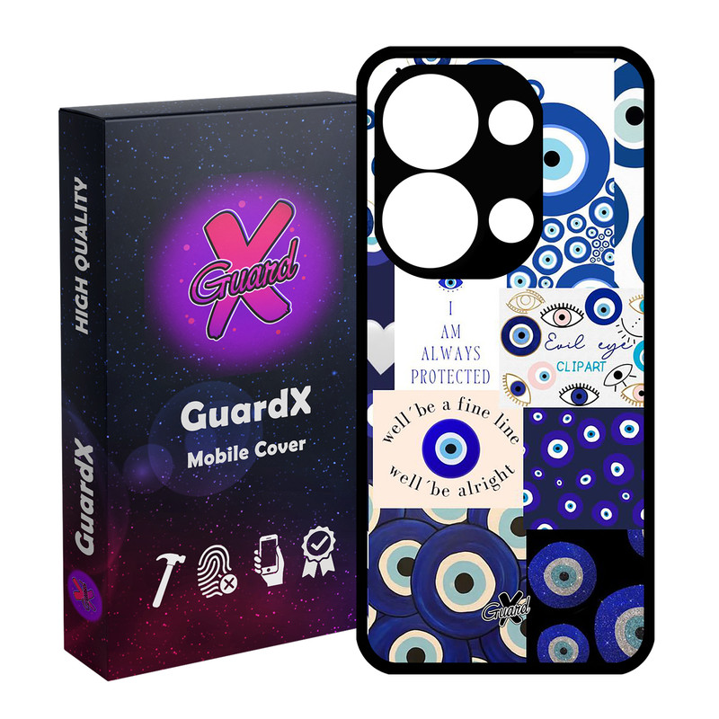 کاور گارد ایکس طرح چشم نظر مدل Glass10430 مناسب برای گوشی موبایل شیائومی Poco X6 5G / Note 13 Pro 5G