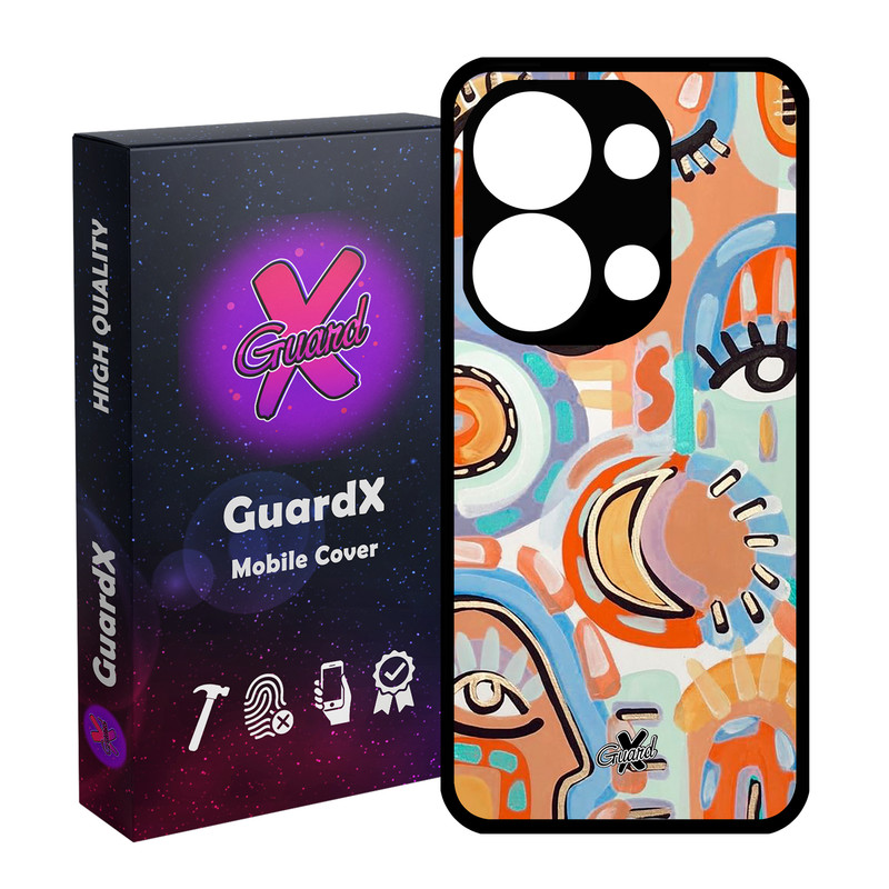 کاور گارد ایکس طرح چهره مدل Glass10431 مناسب برای گوشی موبایل شیائومی Poco X6 5G / Note 13 Pro 5G