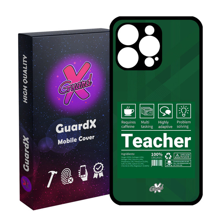 کاور گارد ایکس طرح معلم مدل قاب Glass10537 مناسب برای گوشی موبایل اپل iPhone 15 Pro Max