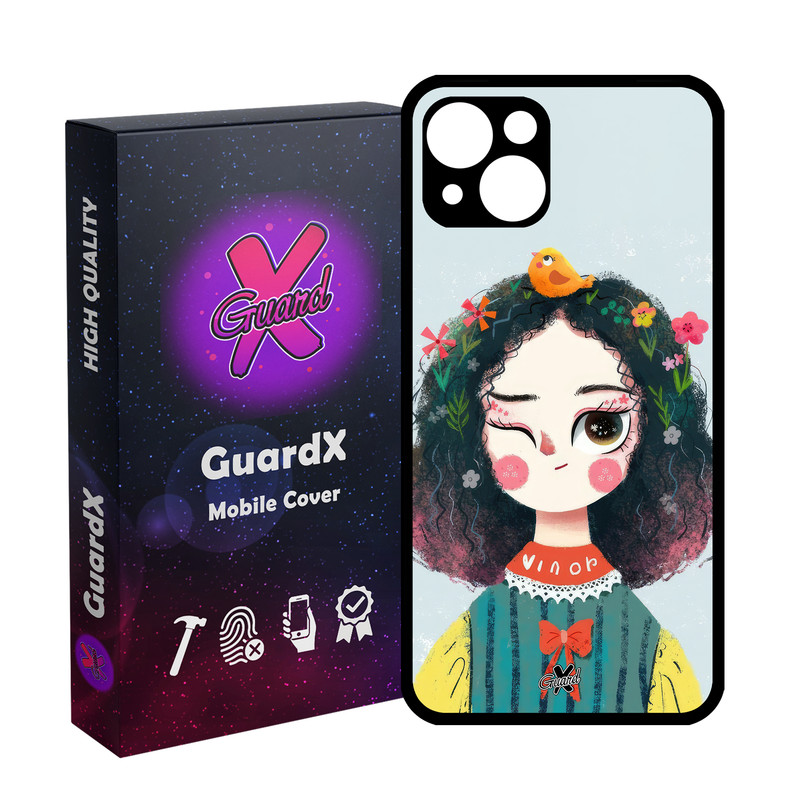 کاور گارد ایکس طرح دختر مدل Glass10639 مناسب برای گوشی موبایل اپل iPhone 13