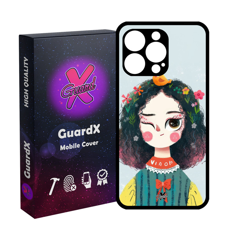 کاور گارد ایکس طرح دختر مدل Glass10639 مناسب برای گوشی موبایل اپل iPhone 13 Pro