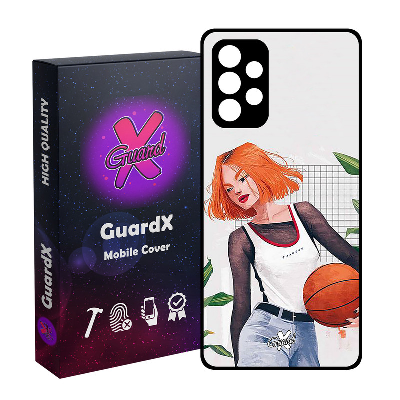 کاور گارد ایکس طرح Girl مدل Glass10338 مناسب برای گوشی موبایل سامسونگ Galaxy A52