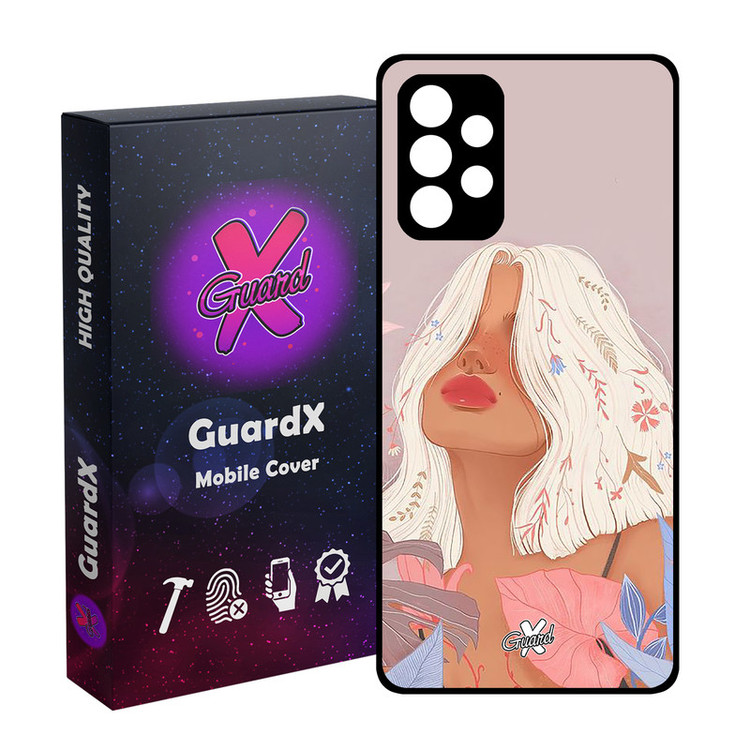 کاور گارد ایکس طرح دختر مدل Glass10343 مناسب برای گوشی موبایل سامسونگ Galaxy A52