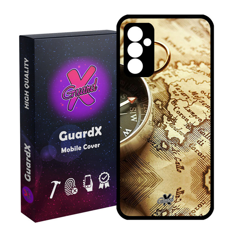کاور گارد ایکس طرح نقشه مدل Glass10287 مناسب برای گوشی موبایل سامسونگ Galaxy A55 / A55 5G