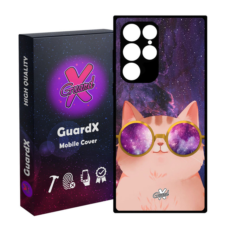 کاور گارد ایکس طرح Cat مدل Glass10078 مناسب برای گوشی موبایل سامسونگ Galaxy S23 Ultra