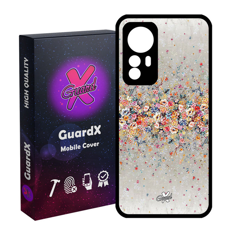 کاور گارد ایکس طرح Flower مدل Glass10409 مناسب برای گوشی موبایل شیائومی Redmi Note 12S