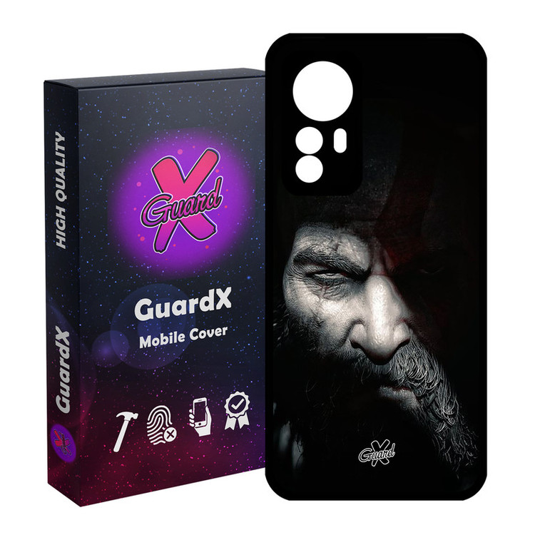کاور گارد ایکس طرح God of War مدل Glass10418 مناسب برای گوشی موبایل شیائومی Redmi Note 12S