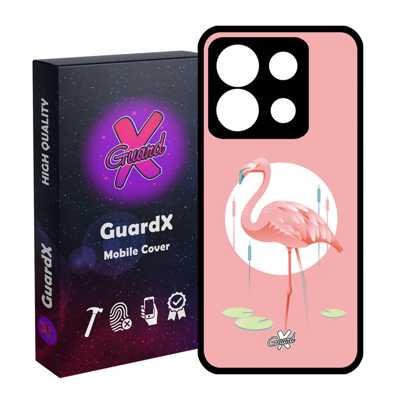 کاور گارد ایکس طرح Flamingo مدل Glass10084 مناسب برای گوشی موبایل شیائومی Redmi Note 13 5G