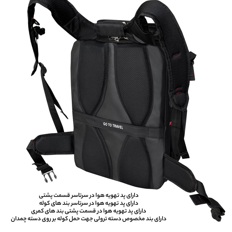 کوله پشتی لپ تاپ فوروارد مدل FCLT0019 JYDDV DHFN مناسب برای لپ تاپ 16 تا 18 اینچی
