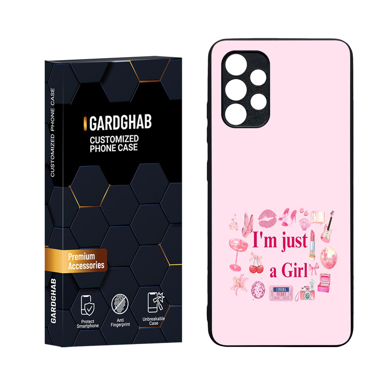 کاور گارد قاب مدل دورژله ای پشت گلس دخترانه مناسب برای گوشی موبایل سامسونگ Galaxy A32 4G