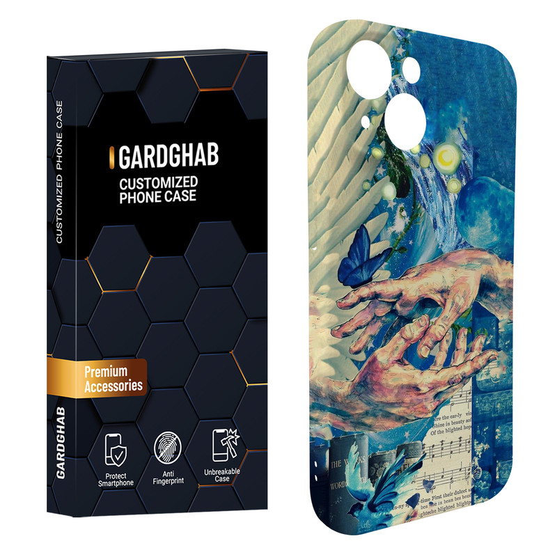 کاور گاردقاب مدل هنری مناسب برای گوشی موبایل اپل iPhone15 plus