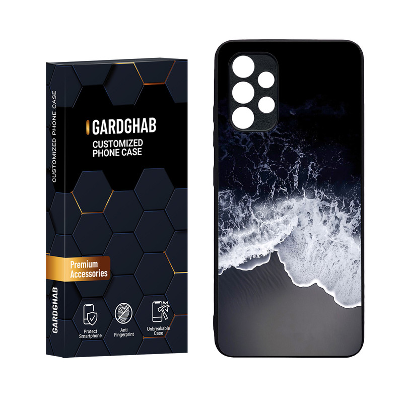 کاور گارد قاب مدل دورژله ای پشت گلس طبیعت مناسب برای گوشی موبایل سامسونگ Galaxy A32 4G