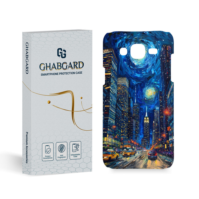 کاور گارد قاب مدل هنری مناسب برای گوشی موبایل سامسونگ Galaxy J7 2015 / J700