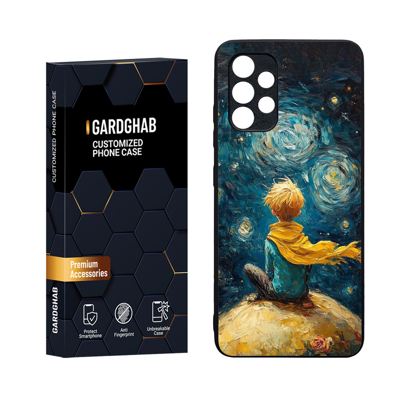 کاور گارد قاب مدل دورژله ای پشت گلس هنری مناسب برای گوشی موبایل سامسونگ Galaxy A32 4G