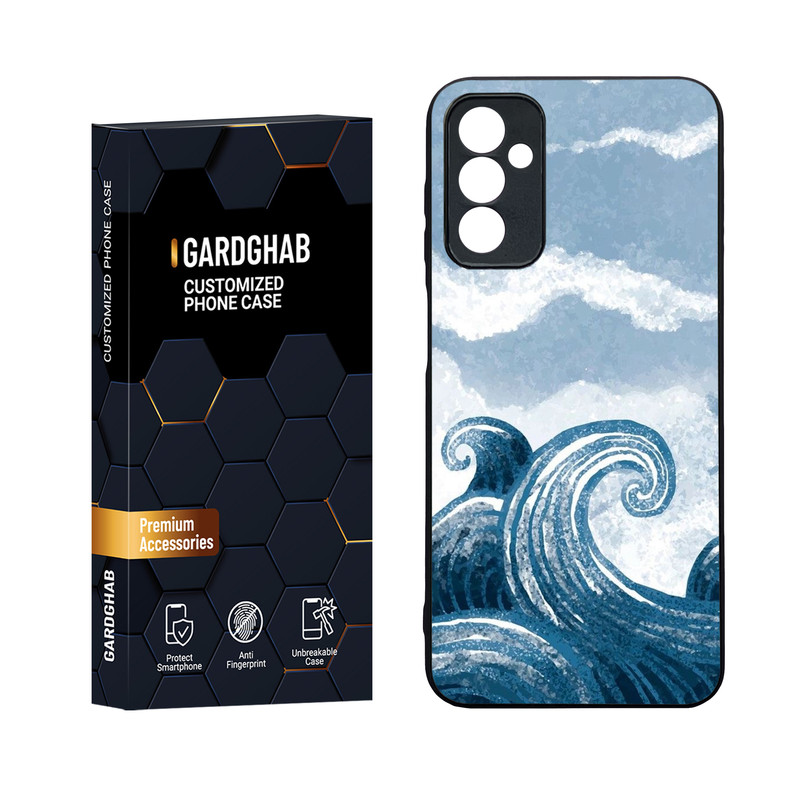 کاور گارد قاب مدل دورژله ای پشت گلس ساده مناسب برای گوشی موبایل سامسونگ Galaxy M13 4G