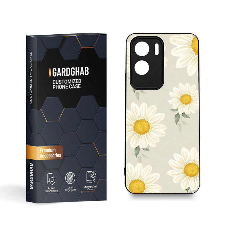 کاور گارد قاب مدل طرح گل مناسب برای گوشی موبایل آنر X50i \ 90 Lite 5G