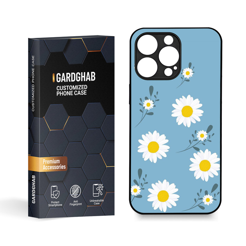 کاور گارد قاب مدل گل مناسب برای گوشی موبایل اپل iPhone 15 Pro Max