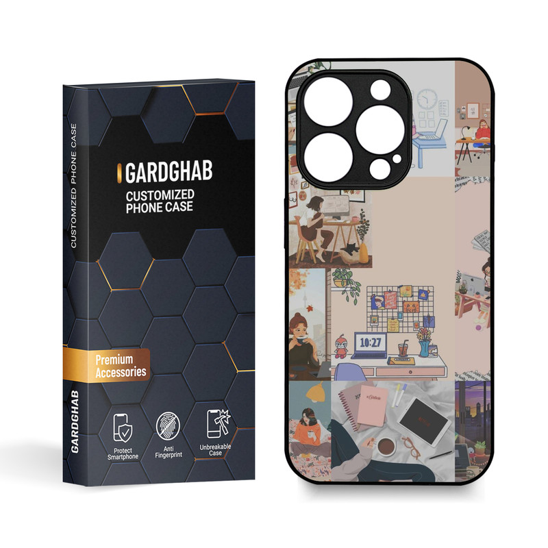 کاور گارد قاب مدل دخترانه مناسب برای گوشی موبایل اپل iPhone 15 Pro