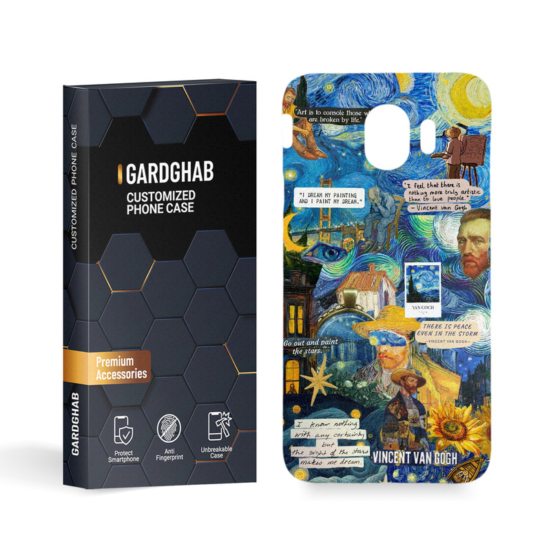 کاور گارد قاب مدل هنری مناسب برای گوشی موبایل سامسونگ Galaxy J4 2018