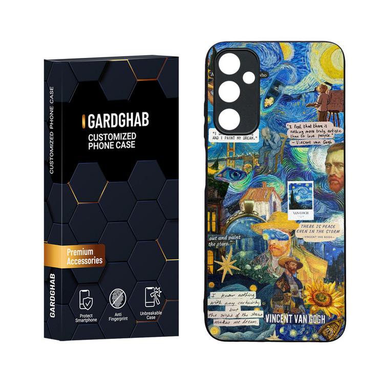 کاور گارد قاب مدل دورژله ای پشت گلس هنری مناسب برای گوشی موبایل سامسونگ Galaxy A05s