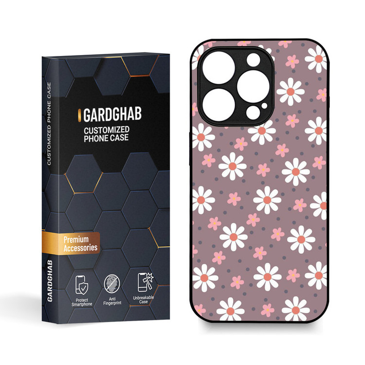کاور گارد قاب مدل گل مناسب برای گوشی موبایل اپل iPhone 15 Pro