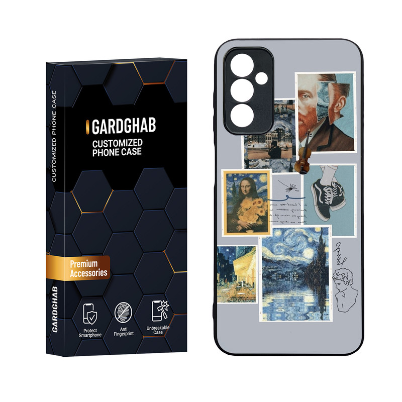 کاور گارد قاب مدل دورژله ای پشت گلس هنری مناسب برای گوشی موبایل سامسونگ Galaxy M13 4G