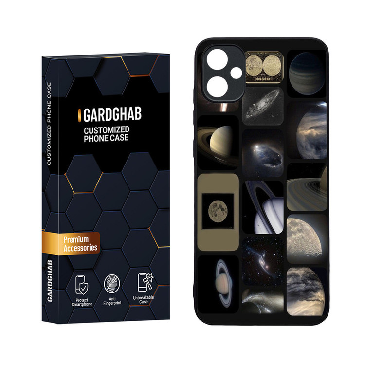 کاور گارد قاب مدل دورژله ای پشت گلس کهکشان مناسب برای گوشی موبایل سامسونگ Galaxy A05